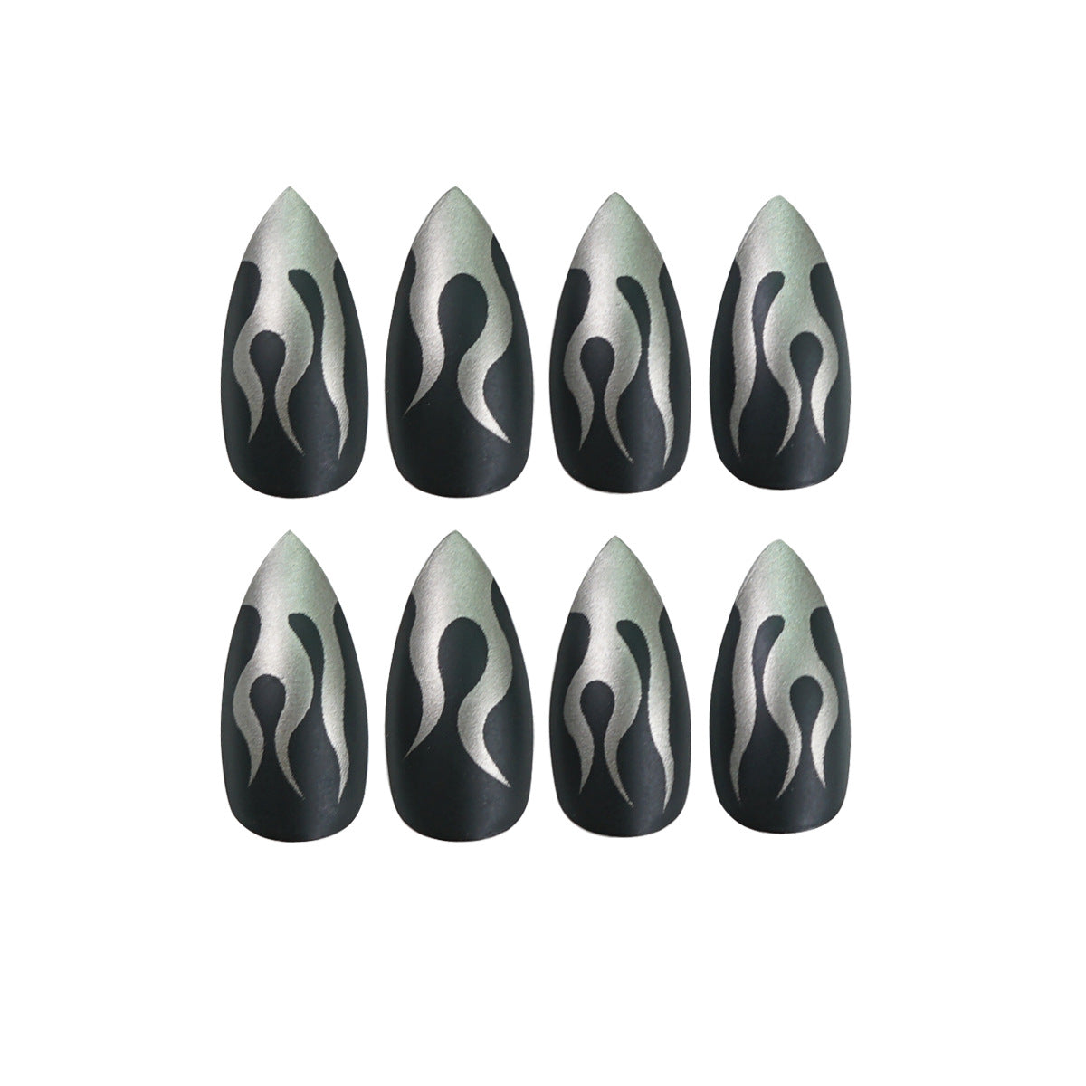 Punk Wind Dark Flame Nail Patch Nail Patch press-on nails Finished Fake Nail Waterproof Removable Nail Patch – Image 4