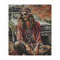 Hippie Road Trip Minky Blanket — Vintage Boho Camper Throw