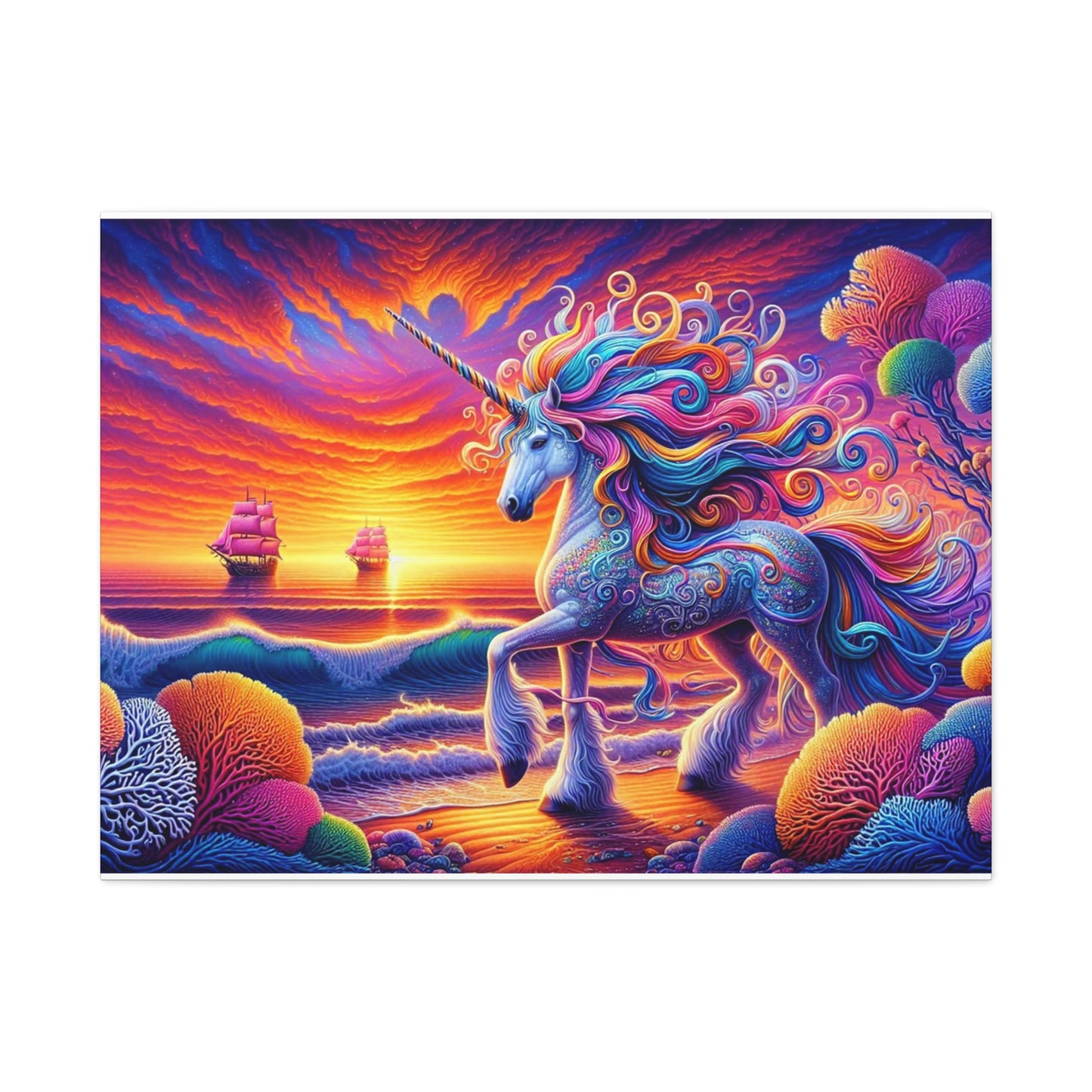 Matte Canvas, Stretched, 1.25"  Unicorn