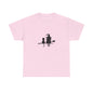 Witch and Cat Tee | Spooky Unisex Shirt for Halloween | Cute Witchwear for Cat Lovers | Fall Wardrobe Essential | Gift for Magical Friends