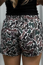 Multicolour Camouflage Print Athletic Lined Shorts