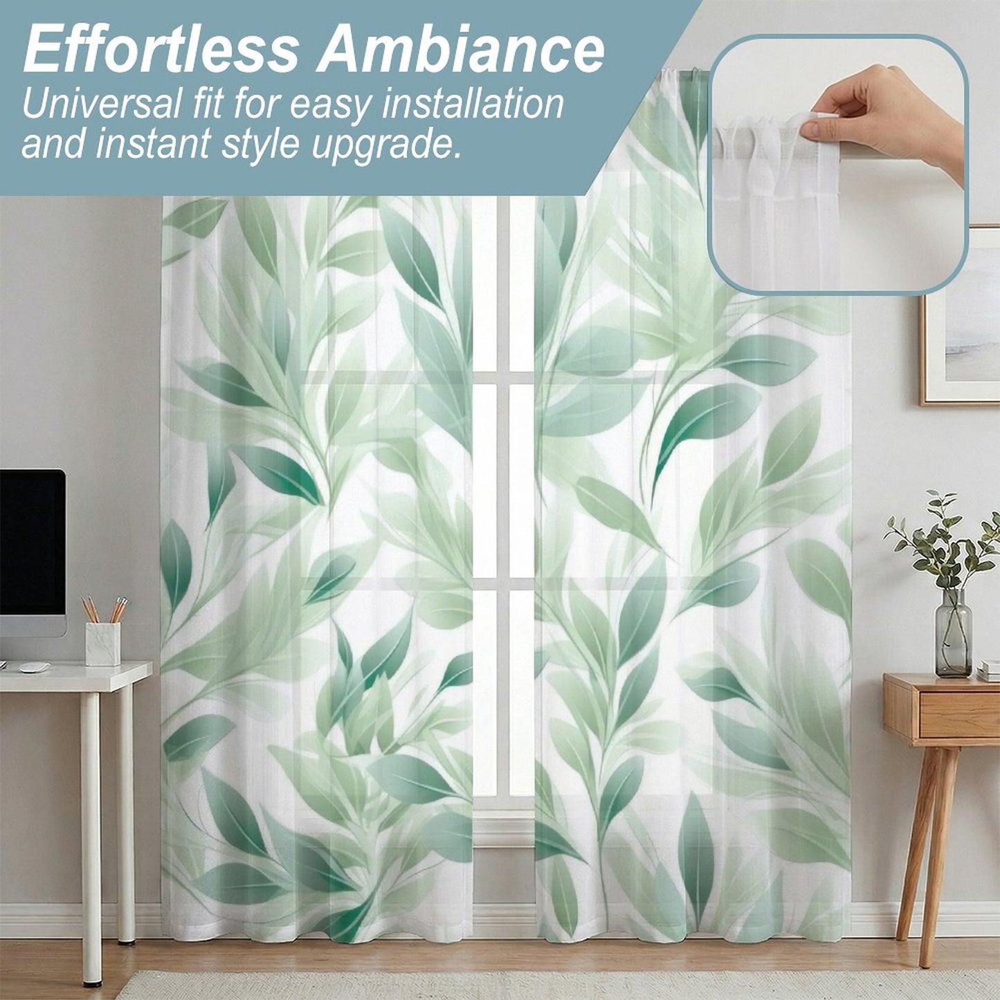 Sheer Curtain Botantical