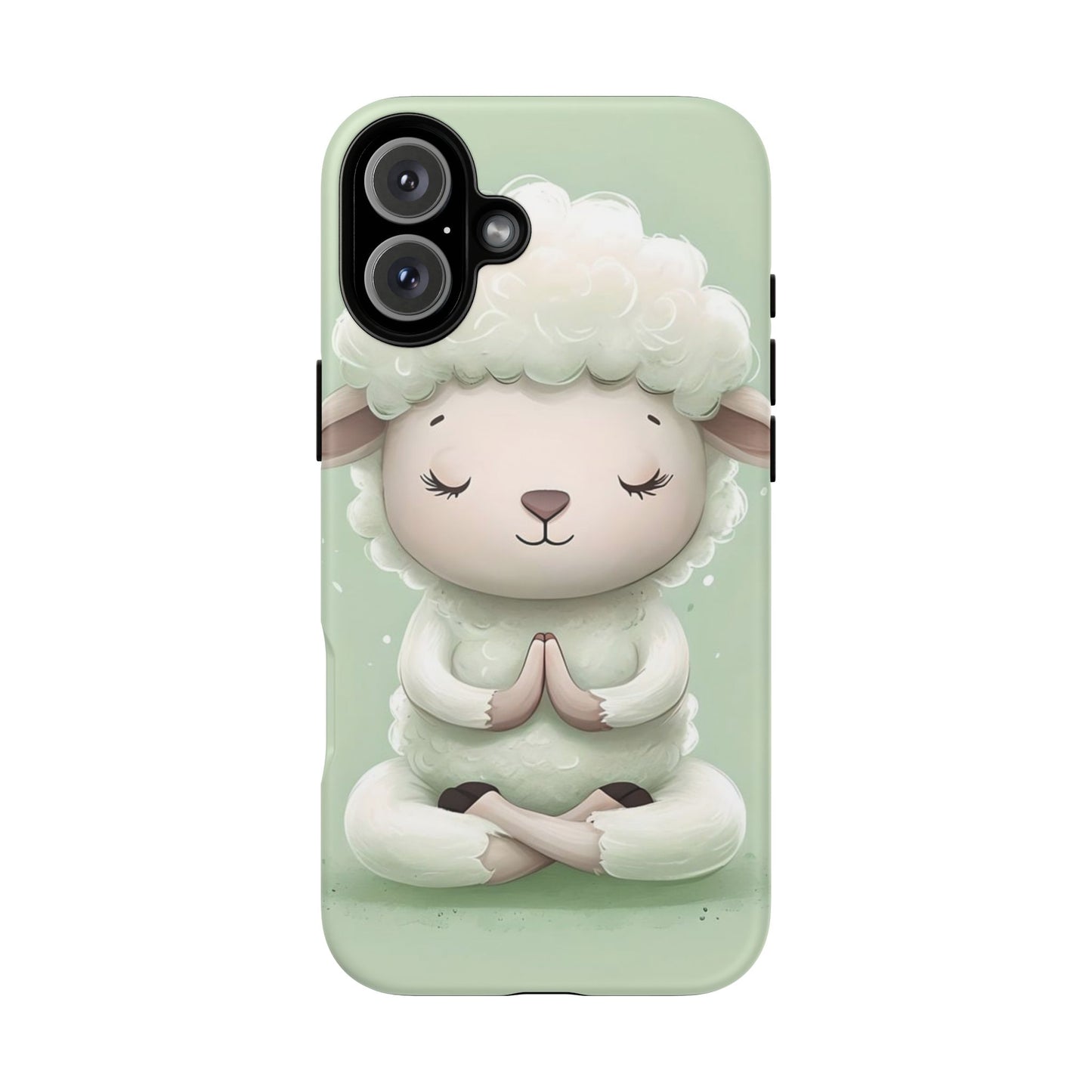 Meditating Lamb Phone Case — Cute Pastel Protective iPhone Cover