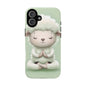 Meditating Lamb Phone Case — Cute Pastel Protective iPhone Cover