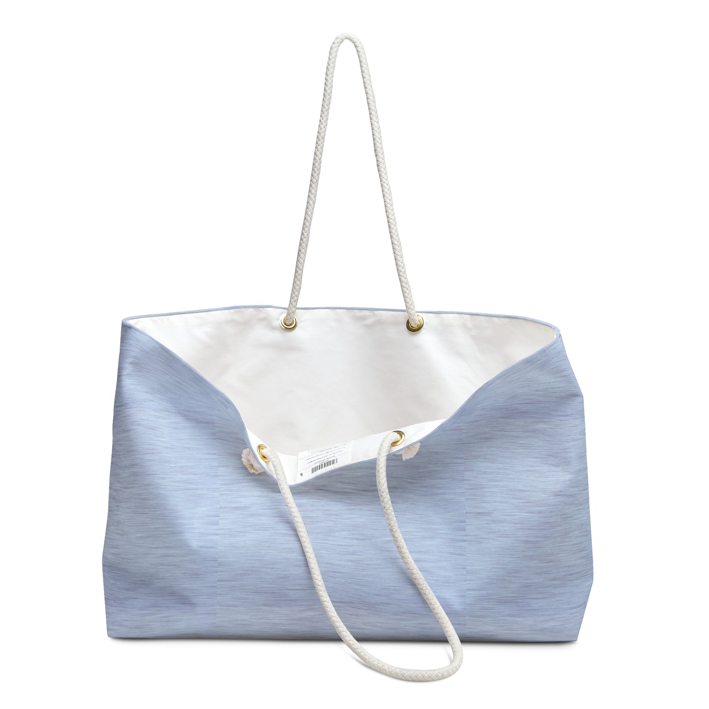 Light Blue Beach Weekender Bag — Large Travel Tote with Rope Handles