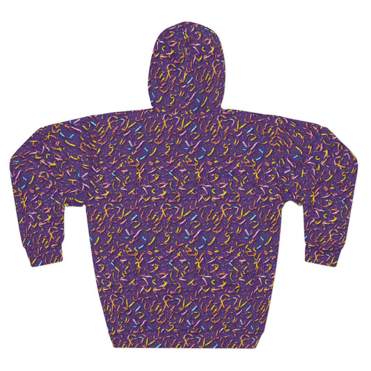 Colorful Patterned Unisex Pullover Hoodie, Casual Wear, Cozy Gift for Friends, Fun Street Style, Perfect for Festivals, Everyday Comfort