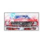 Matte Canvas, Framed Mustang Car