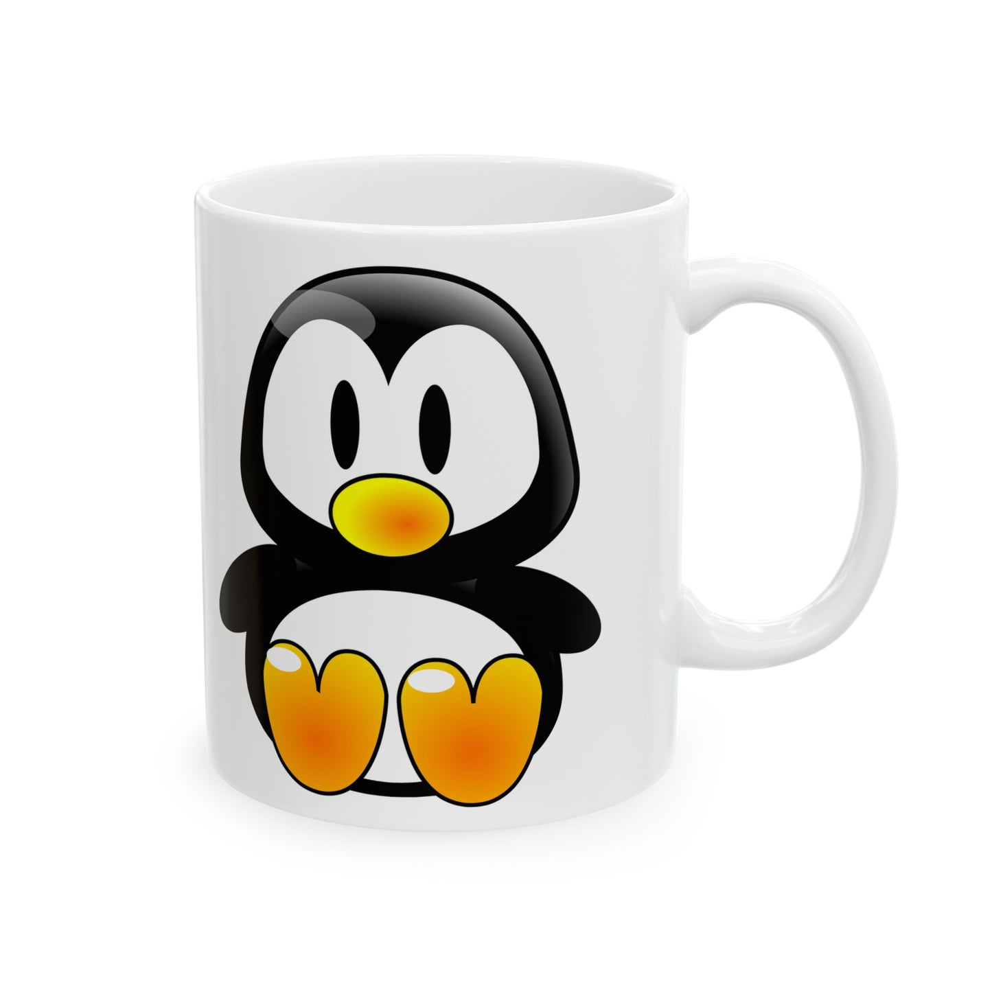 Cute Penguin Ceramic Mug — Adorable Polar Animal Coffee Cup (11oz & 15oz)