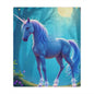 Enchanted Blue Unicorn Minky Blanket — Soft Magical Fantasy Throw for Kids & Teens