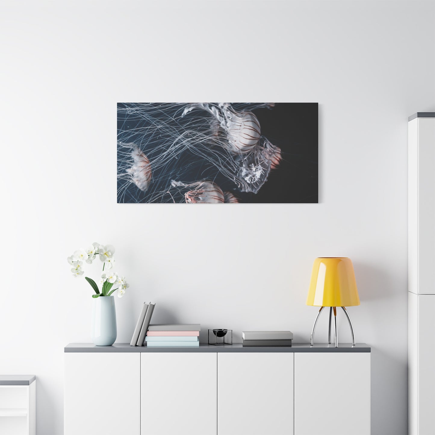 Jellyfish Swarm Matte Stretched Canvas