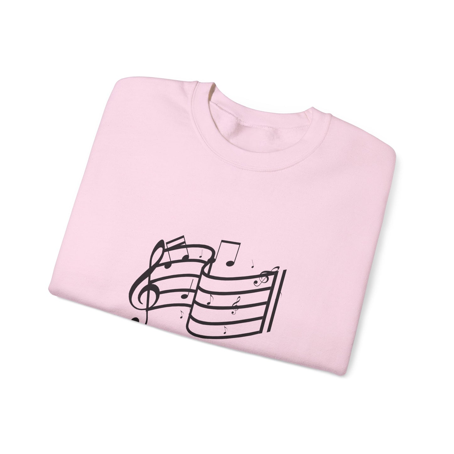Music Notes Crewneck Sweatshirt – Minimal Sheet Music Design