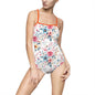 Floral Print Women's One-Piece Swimsuit, Elegant Bathing Suit, Summer Beachwear, Vacation Swimwear, Resort Wear, Mother's Day Gift