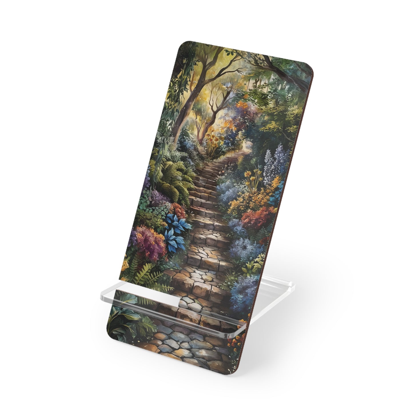 Phone Stand — Enchanted Garden Path Smartphone Display Stand
