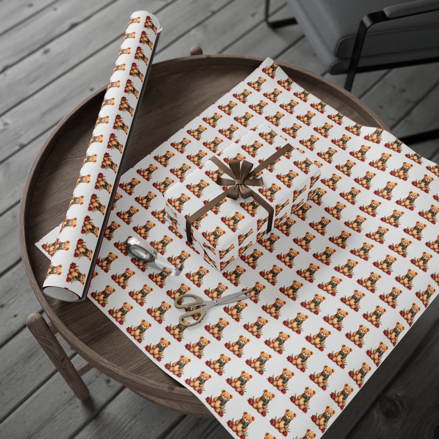 Teddy Bear Bouquet Wrapping Paper – Cute Kids Gift Wrap Roll