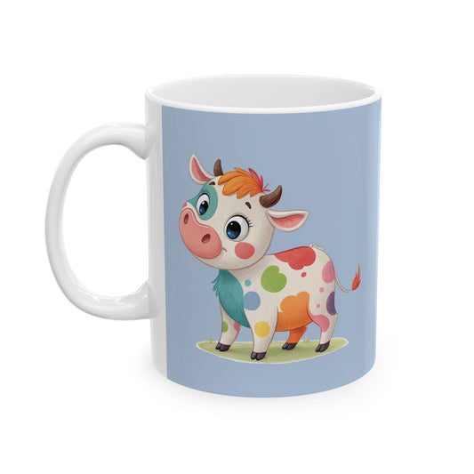 Cute Cow Ceramic Mug - Fun Farmhouse Drinkware, Animal Lovers Gift, Kitchen Decor, Birthday Present, Coffee Tea Cup