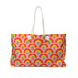 Retro Rainbow Weekender Bag – Colorful 70s-Inspired Travel Tote