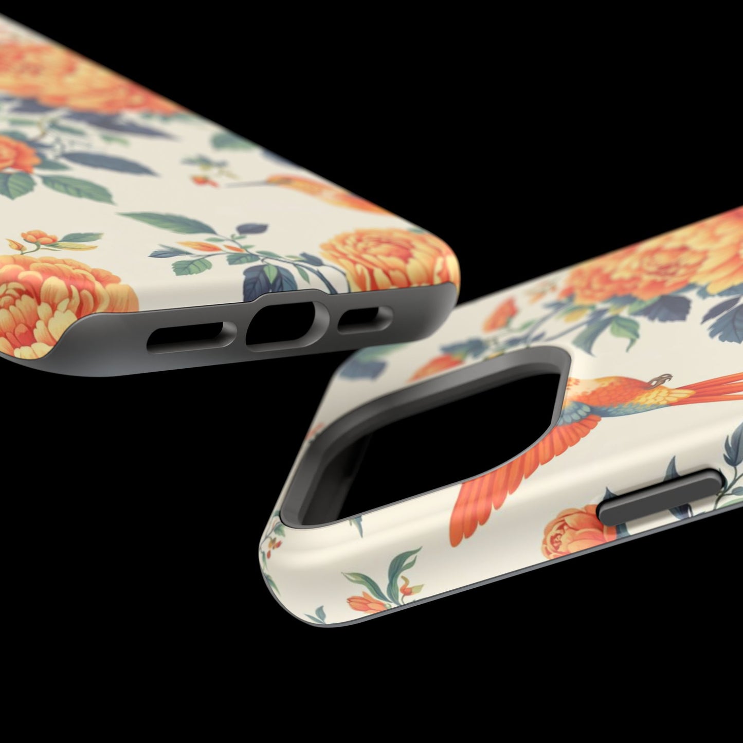 Floral Hummingbird Magnetic Phone Case — Impact-Resistant Protective Cover