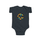 Floral Smile Baby Bodysuit — Cute Flower Smiley Infant Onesie