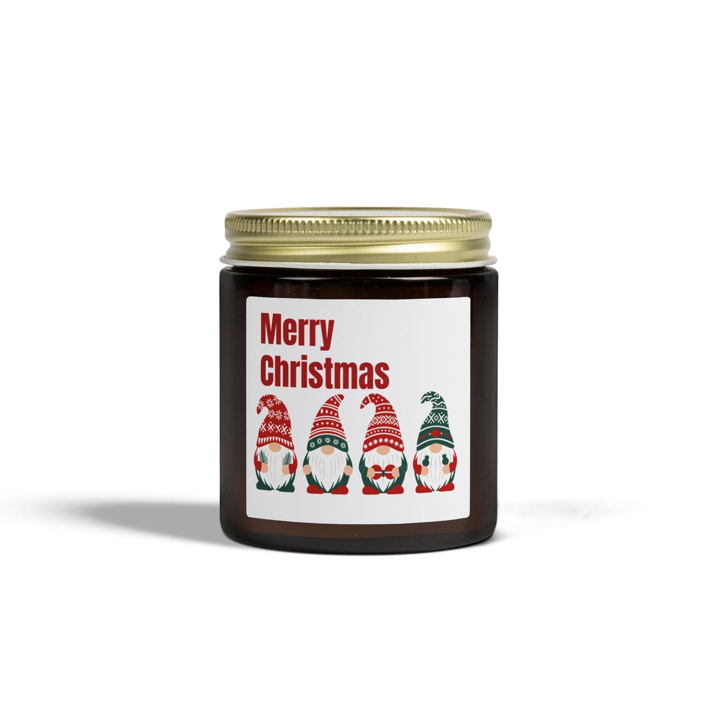 Merry Christmas Gnome Candle — Coconut Apricot Wax (4oz & 9oz)