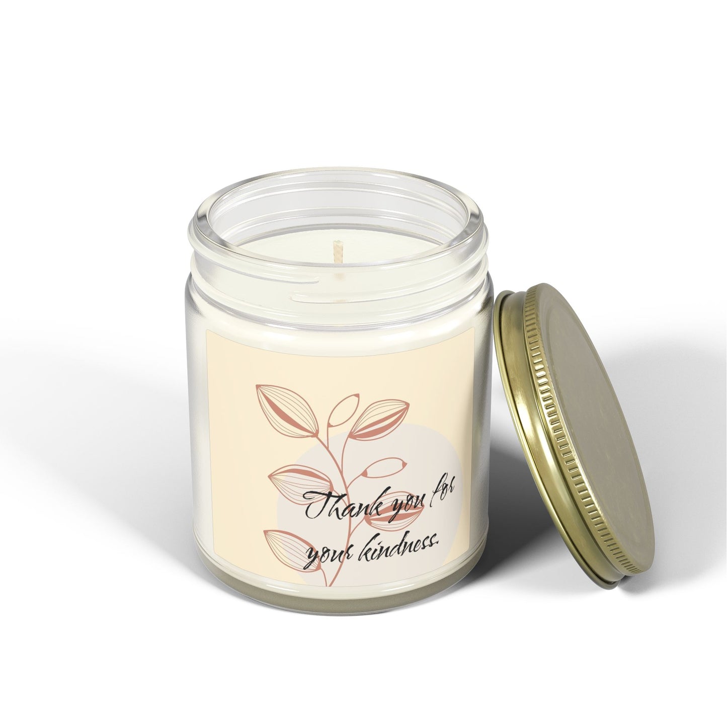 Thank You Candle — Coconut Apricot Scented Jar (4oz & 9oz)