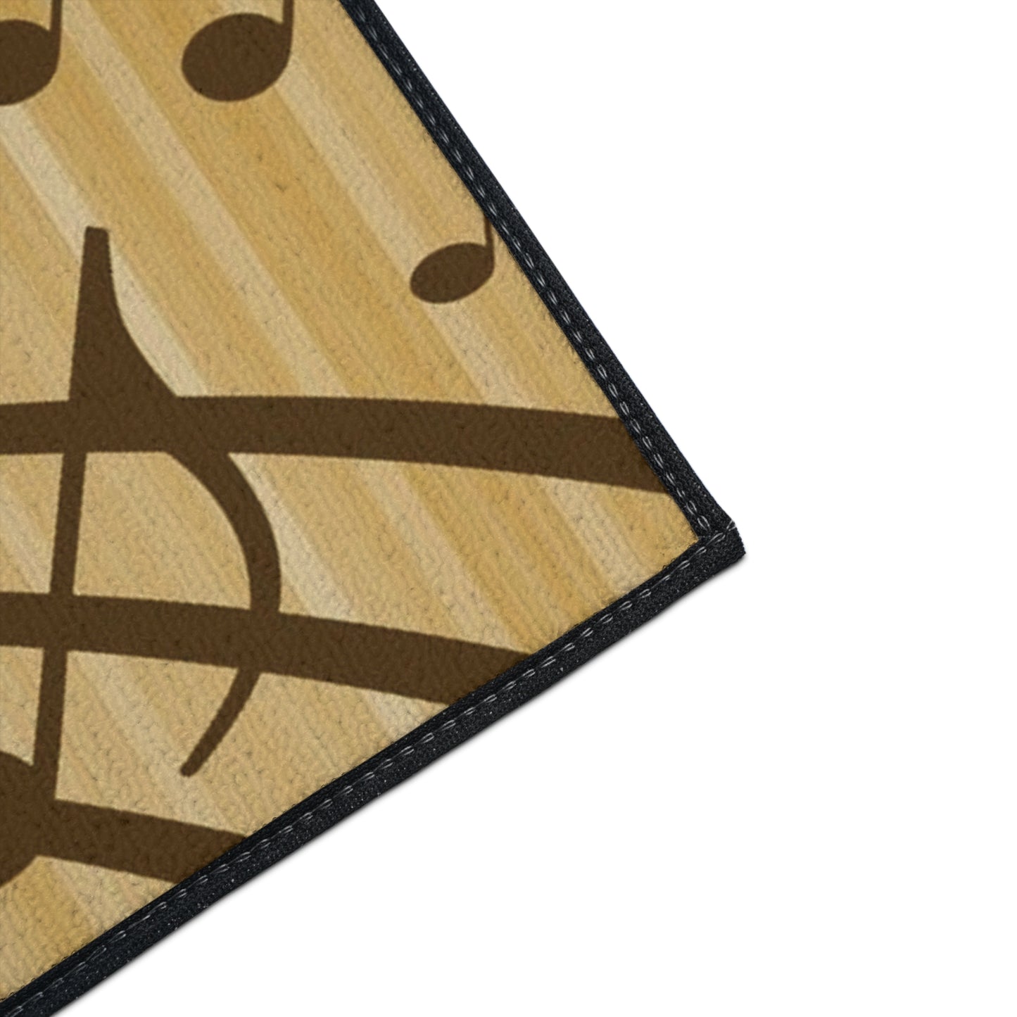 Music Notes Heavy-Duty Floor Mat — Non-Slip Musical Entry/Studio Rug