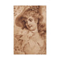 Vintage Sepia Portrait Canvas — Romantic Victorian Lady Matte Wall Art