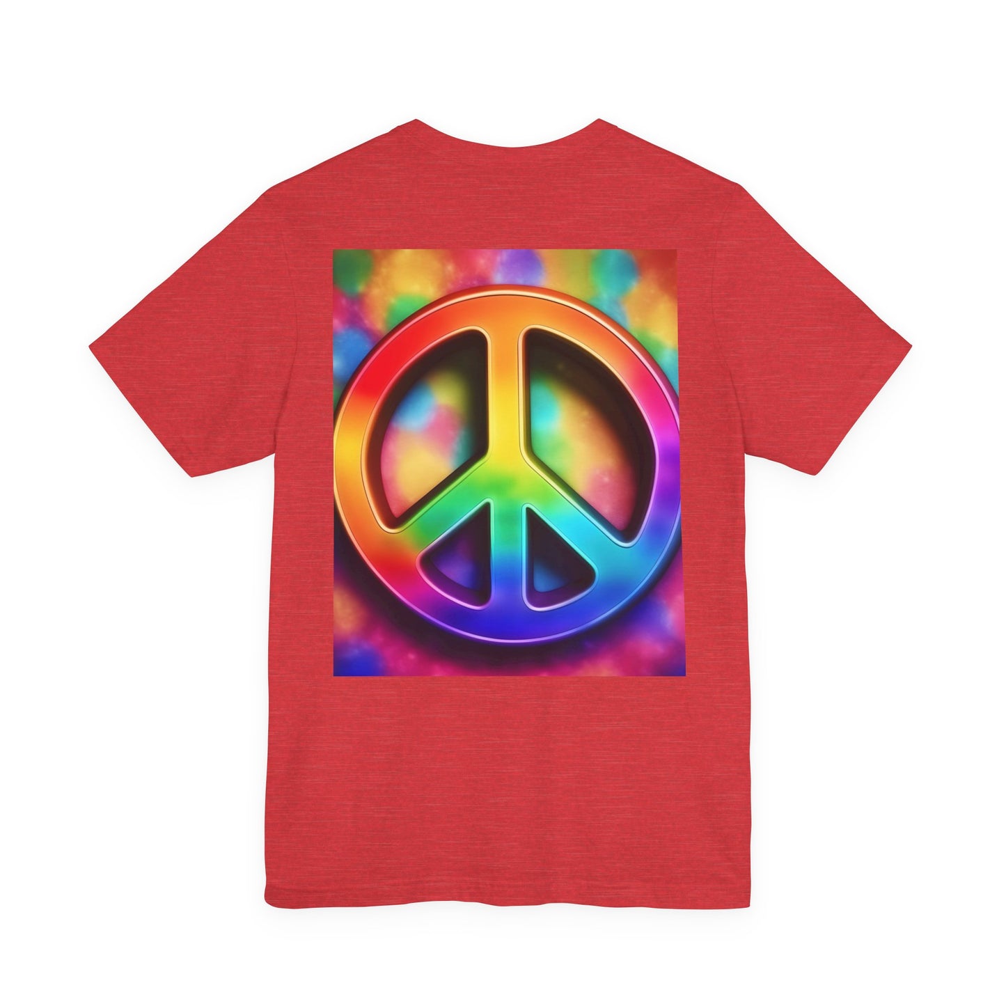 Peace Sign Tie-Dye Tee — Rainbow Hippie Peace Symbol T-Shirt