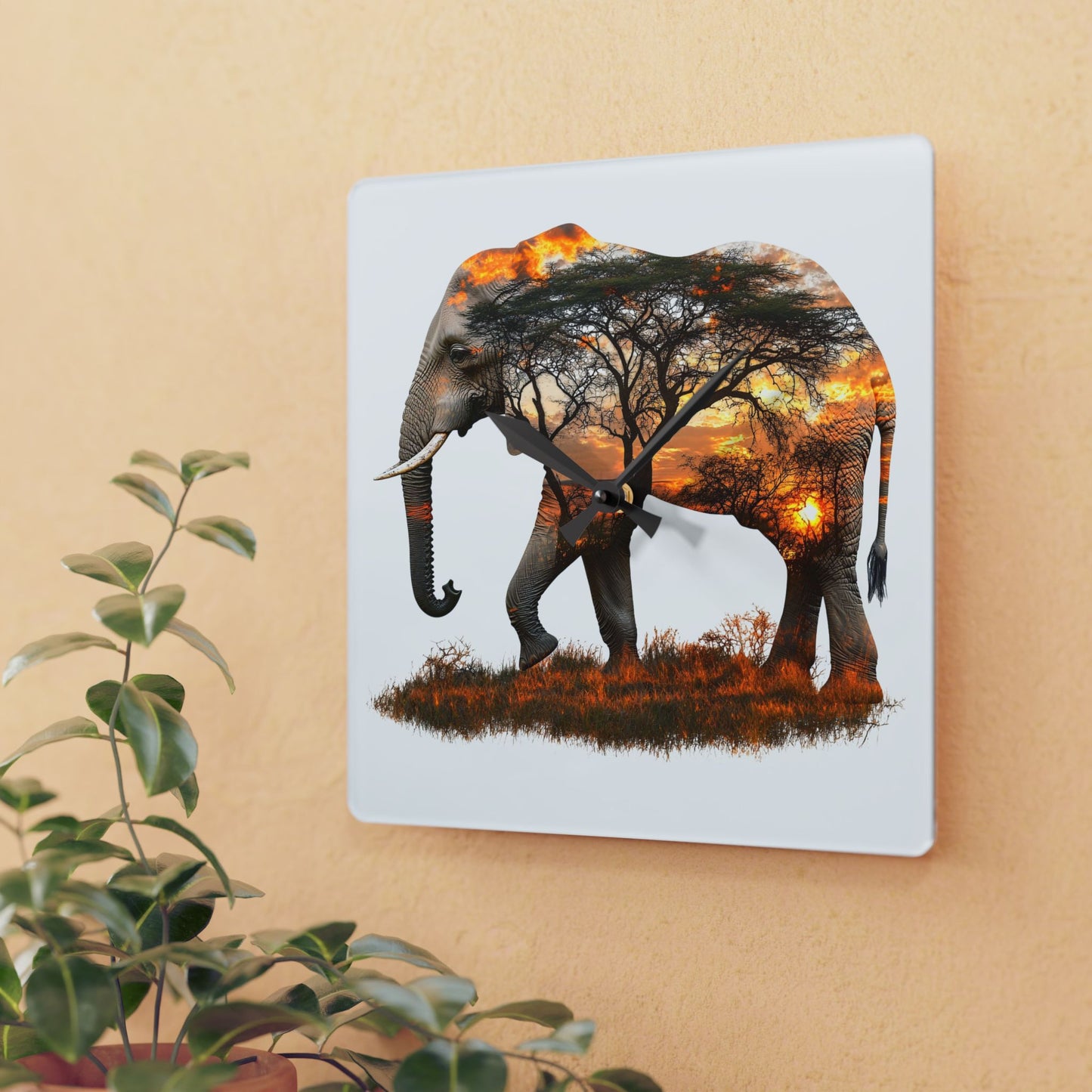 Nature-Inspired Elephant Acrylic Wall Clock | Wildlife Decor | Unique Gift for Animal Lovers | Home & Office Wall Art, Eco-Friendly [...]