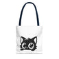 Adorable Cat Face Tote Bag | Cute Kitten Shopping Bag
