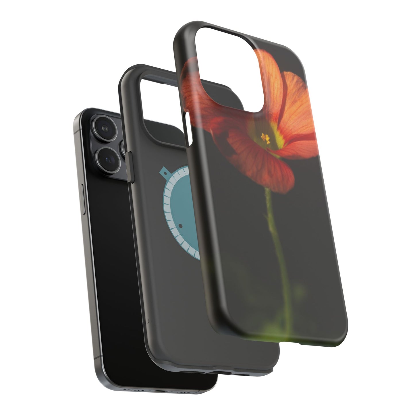 Poppy Bloom Magnetic Impact Phone Case — Slim Protective Floral Design
