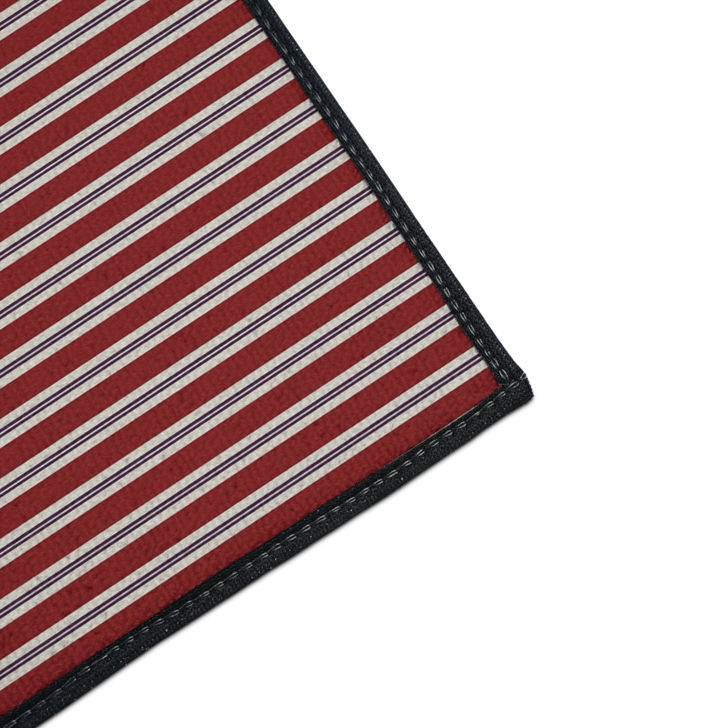 Striped Heavy Duty Floor Mat - Red & White Outdoor/Entry Rug