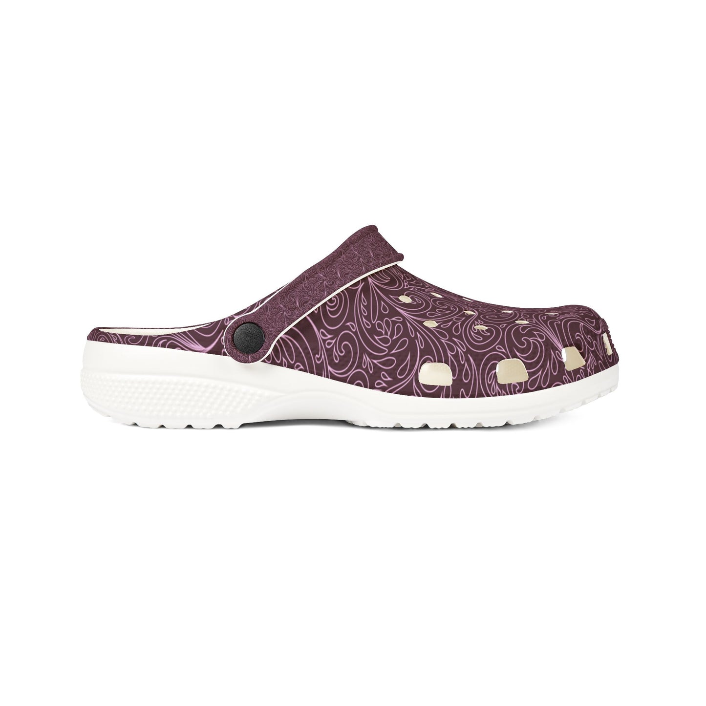 Maroon EVA Foam Clogs — Lightweight Slip-On Garden & Beach Shoes