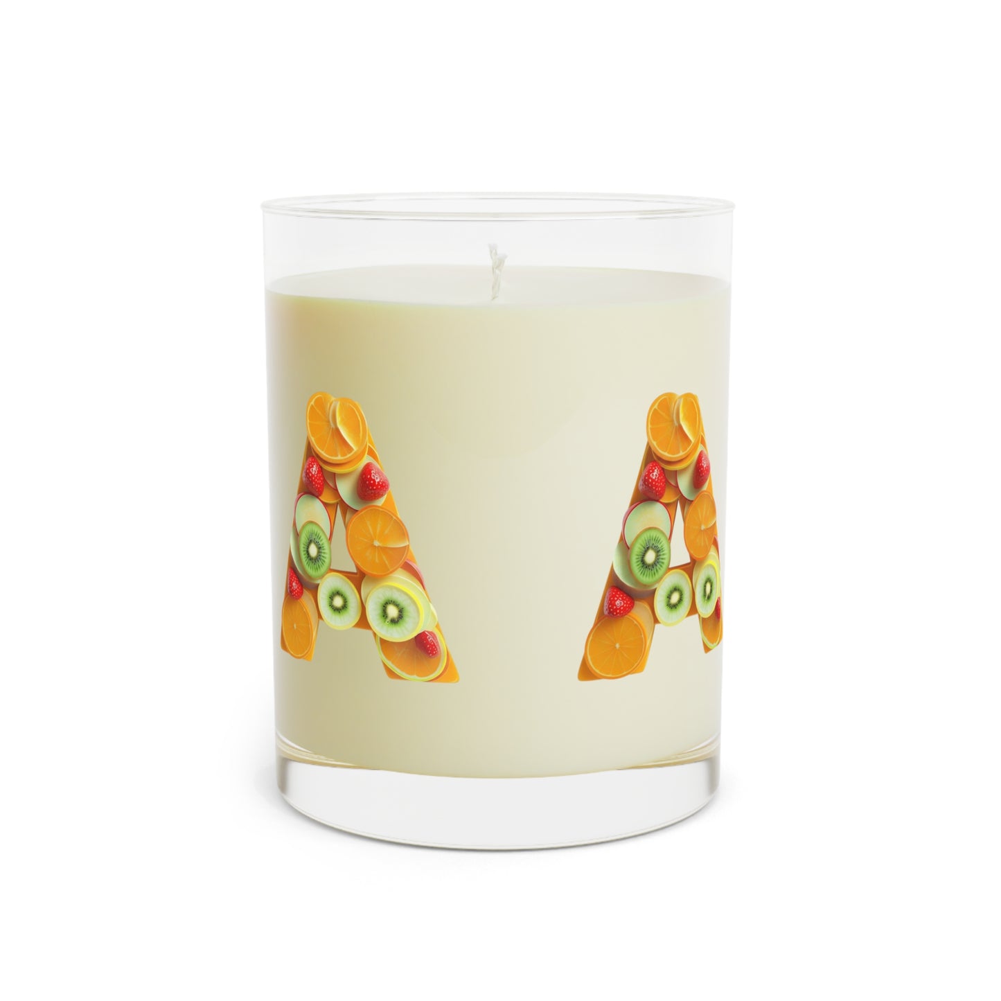 Fruit Pattern 11oz Scented Candle — Fresh Citrus & Kiwi Glass Candle