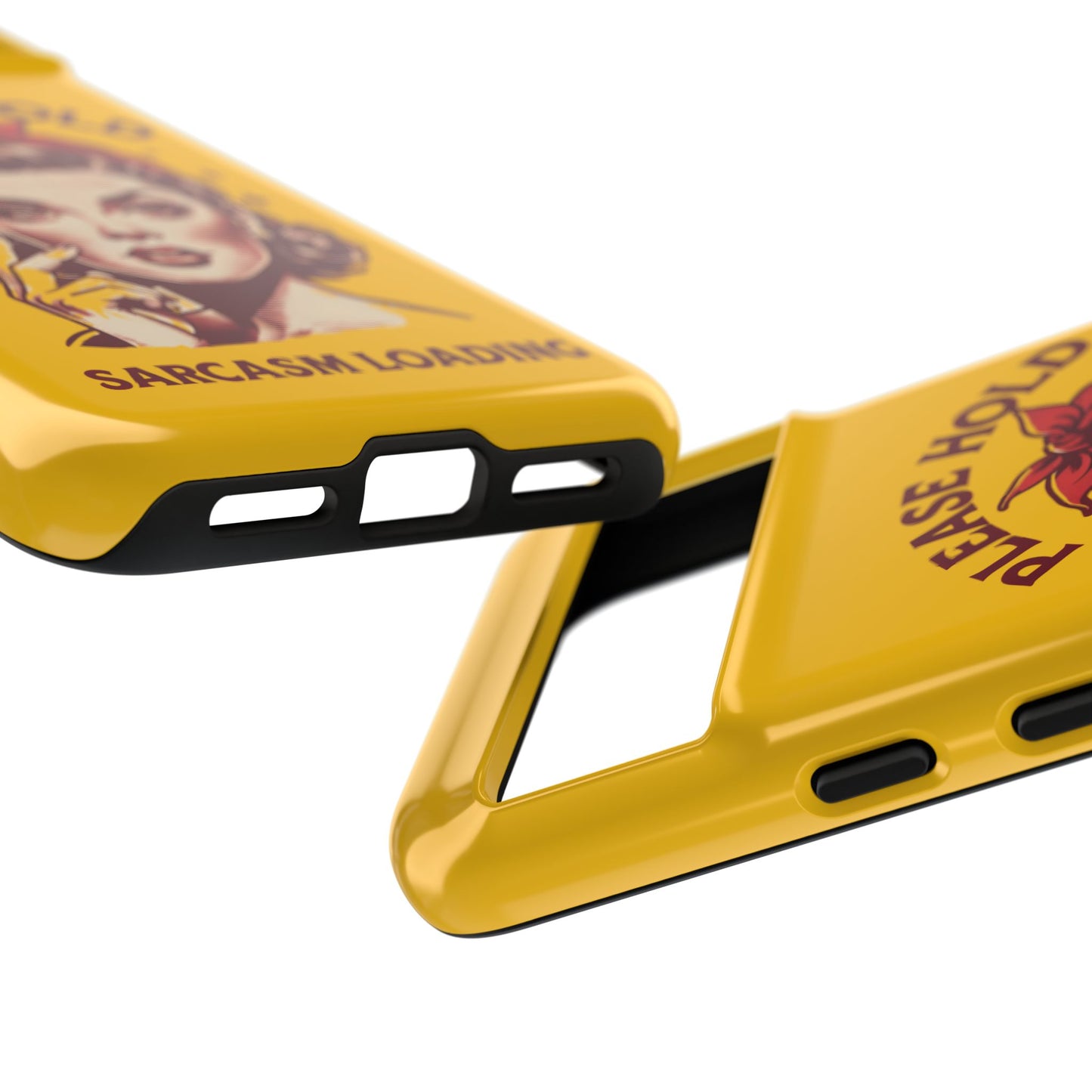Phone Case - "Please Hold, Sarcasm Loading" Retro Pin-Up Tough Case