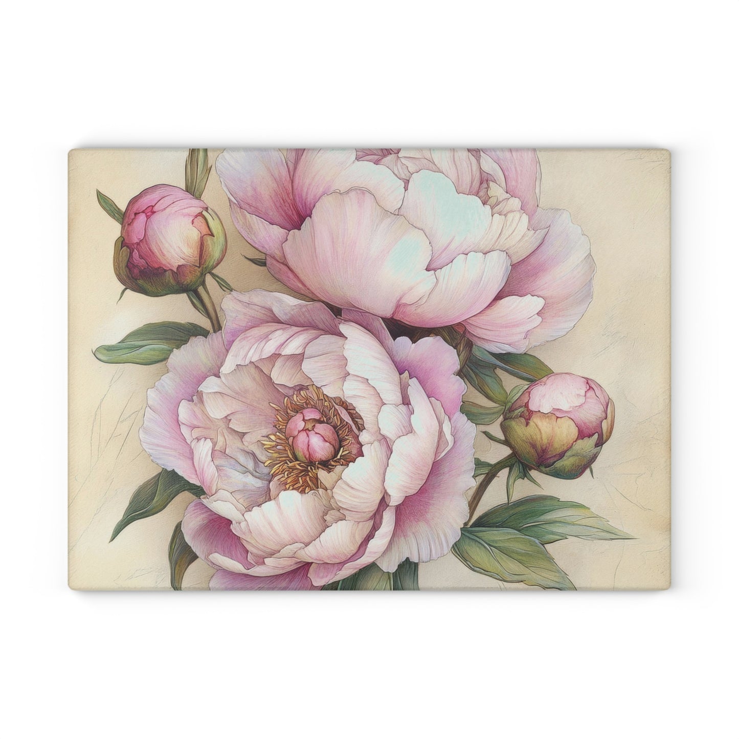 Floral Glass Cutting Board