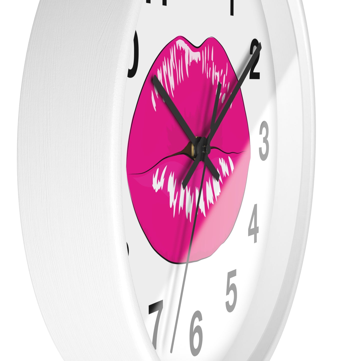 Hot Pink Kiss Wall Clock | Lip Print Clock