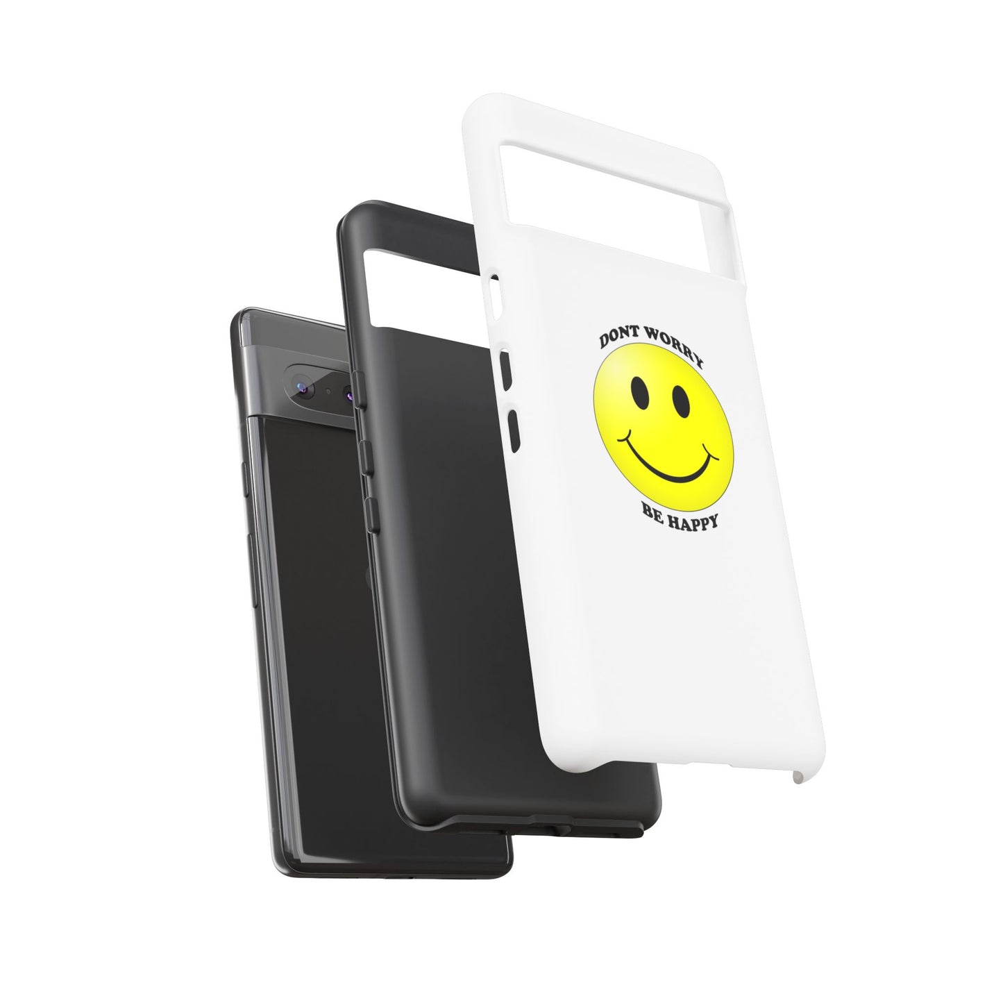 Happy Face Phone Case, Tough Cases, Don’t Worry, Be Happy, Cute Gift for Friends, Positive Vibes, Fun Mobile Accessories