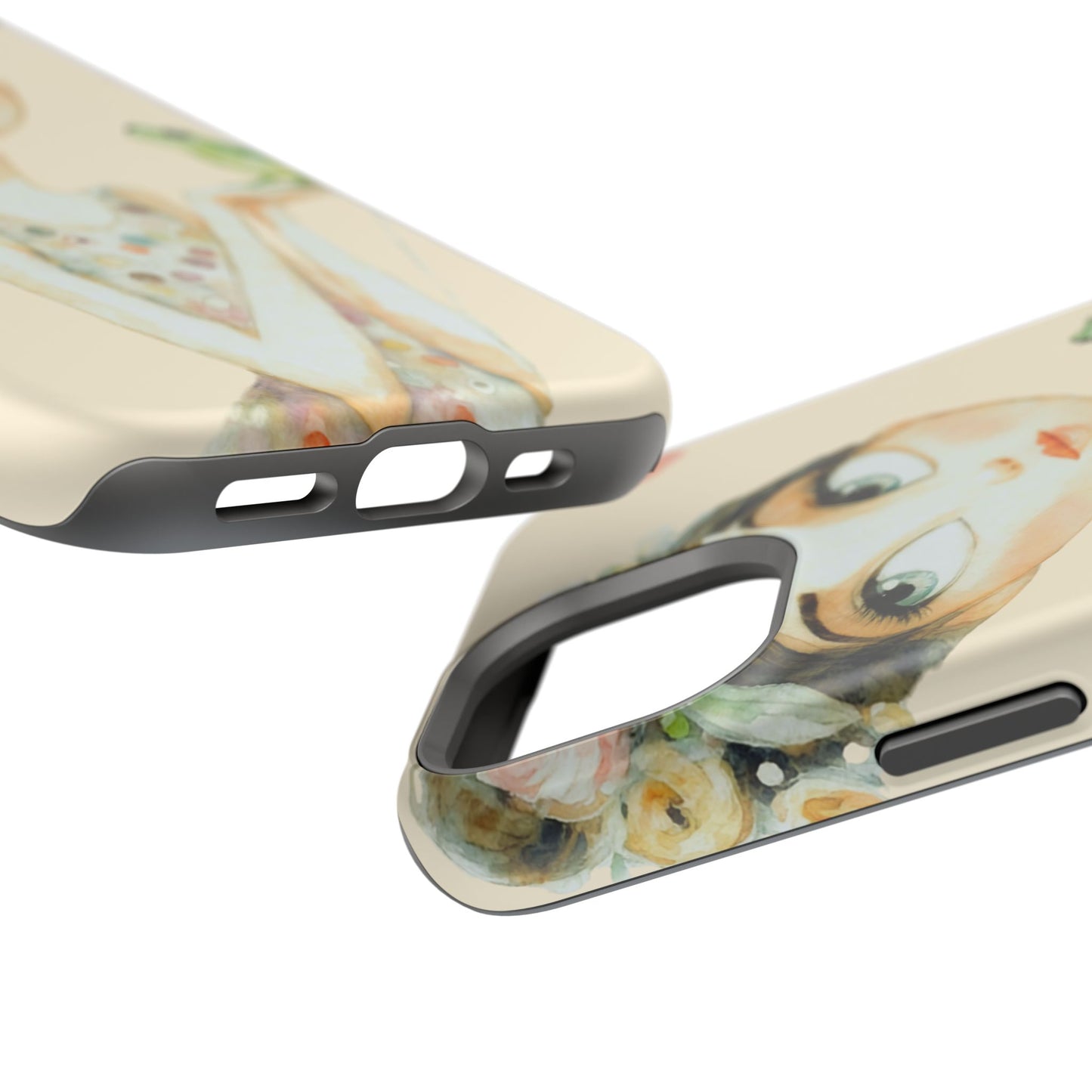 Whimsical Girl with Frog Magnetic Impact Phone Case