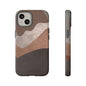 Abstract Earthtone Phone Case — Brown Layered Rugged Tough Case