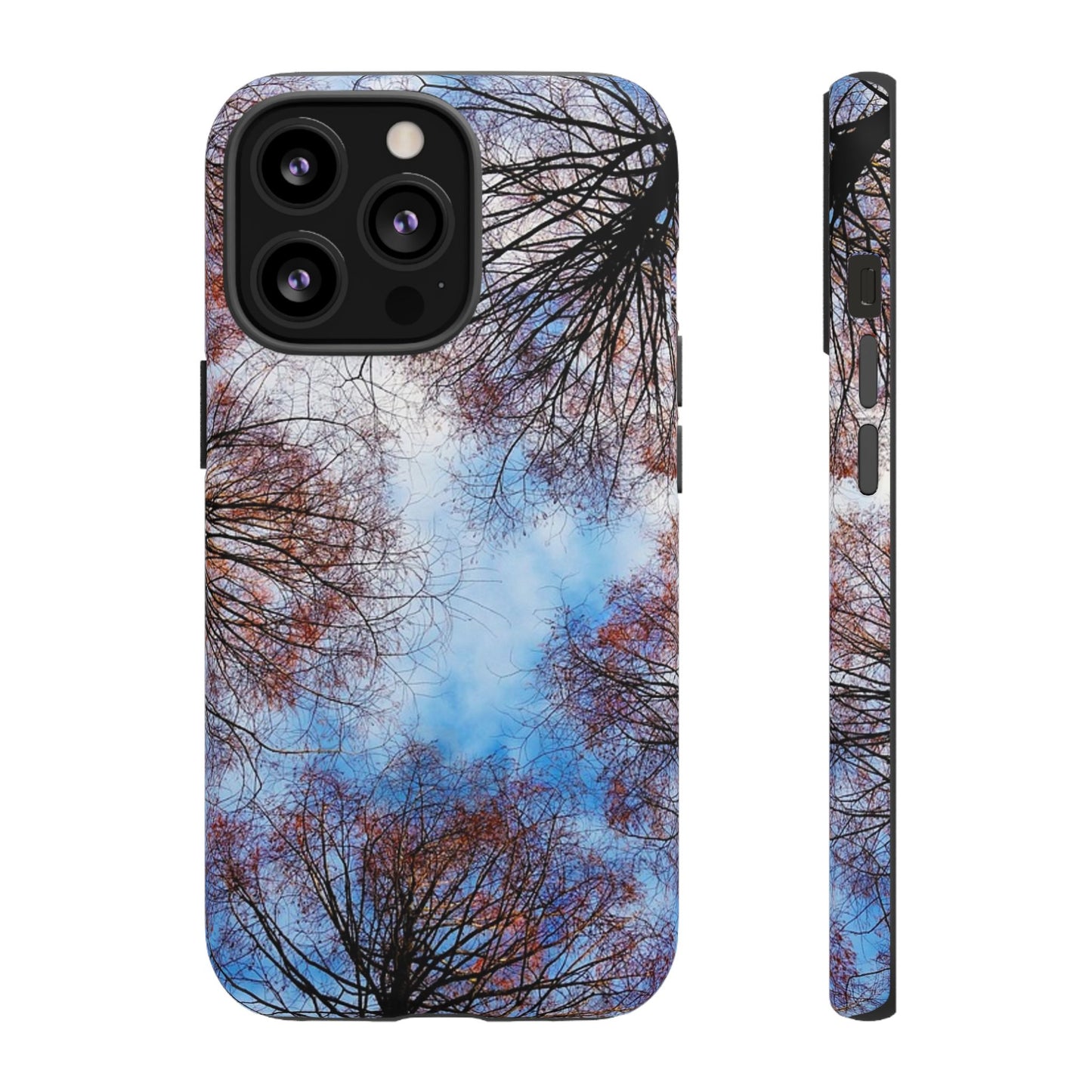 Skyward Trees Phone Case — Nature Forest Canopy Protective Tough Case