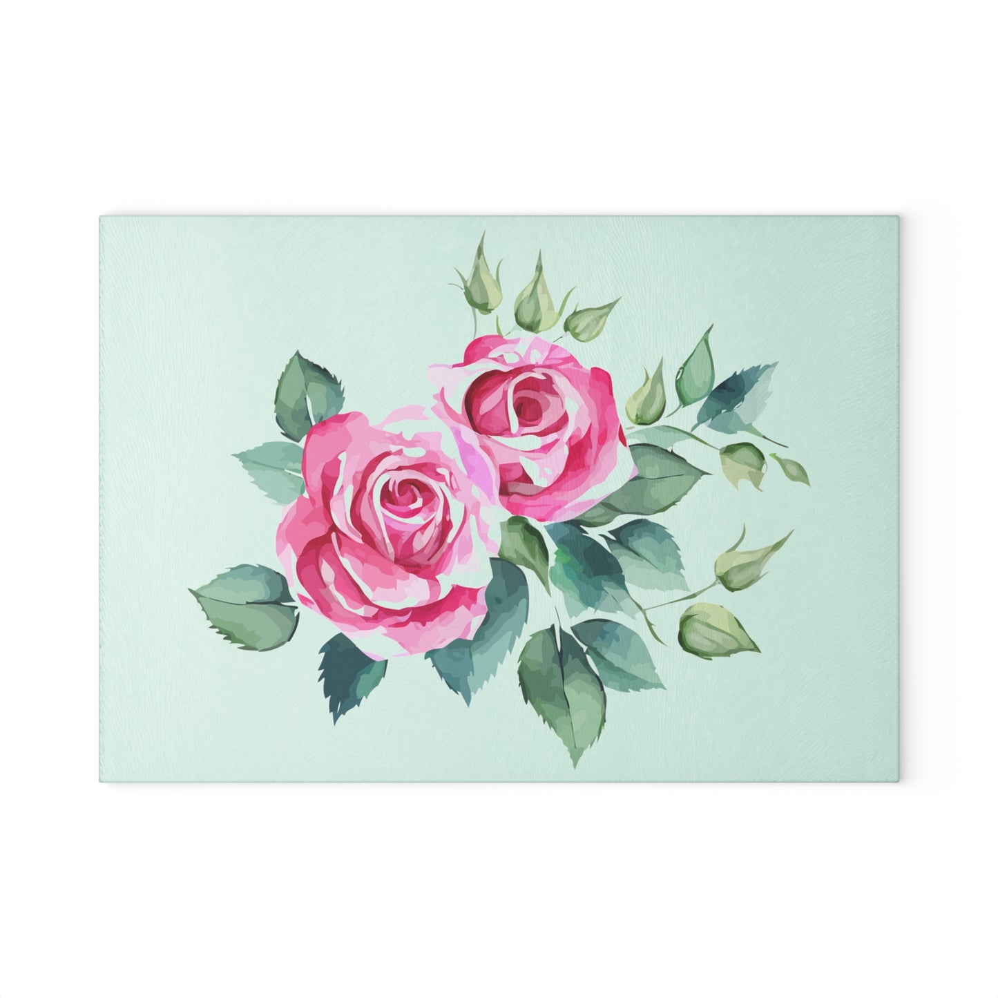 Elegant Floral Glass Cutting Board, Perfect for Kitchen Decor, Housewarming Gift, Wedding Gift, Floral Art, Cooking Accessory