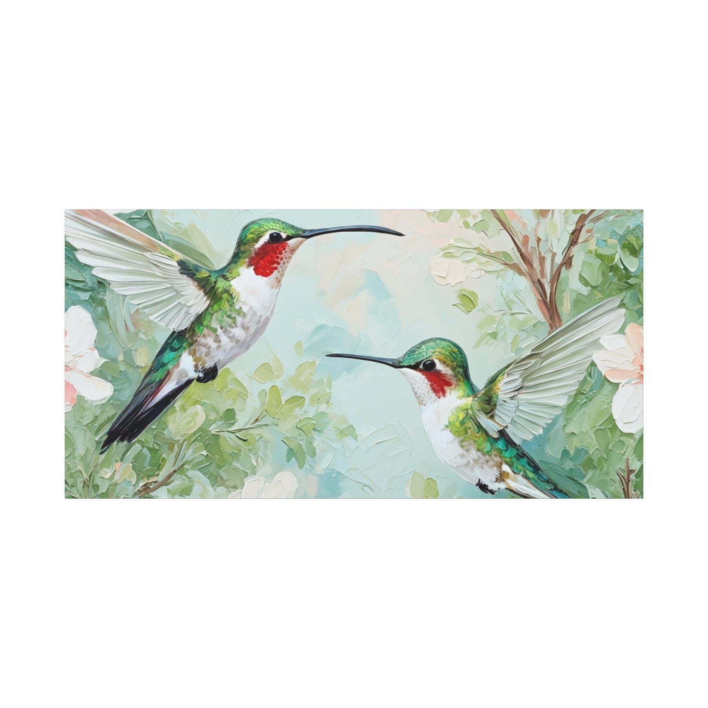 Hummingbird Canvas Wall Art — Stretched Matte Nature Print