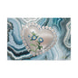 Elegant Floral Heart Canvas Wall Art, Modern Home Decor, Gift for Her