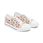 Low Top Sneakers — Retro Peace & Love Floral Pattern