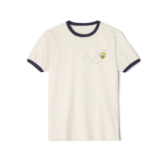 Vintage Floral Ringer Tee – '7 Rare Ever-Blooming Roses' Retro Bouquet Graphic