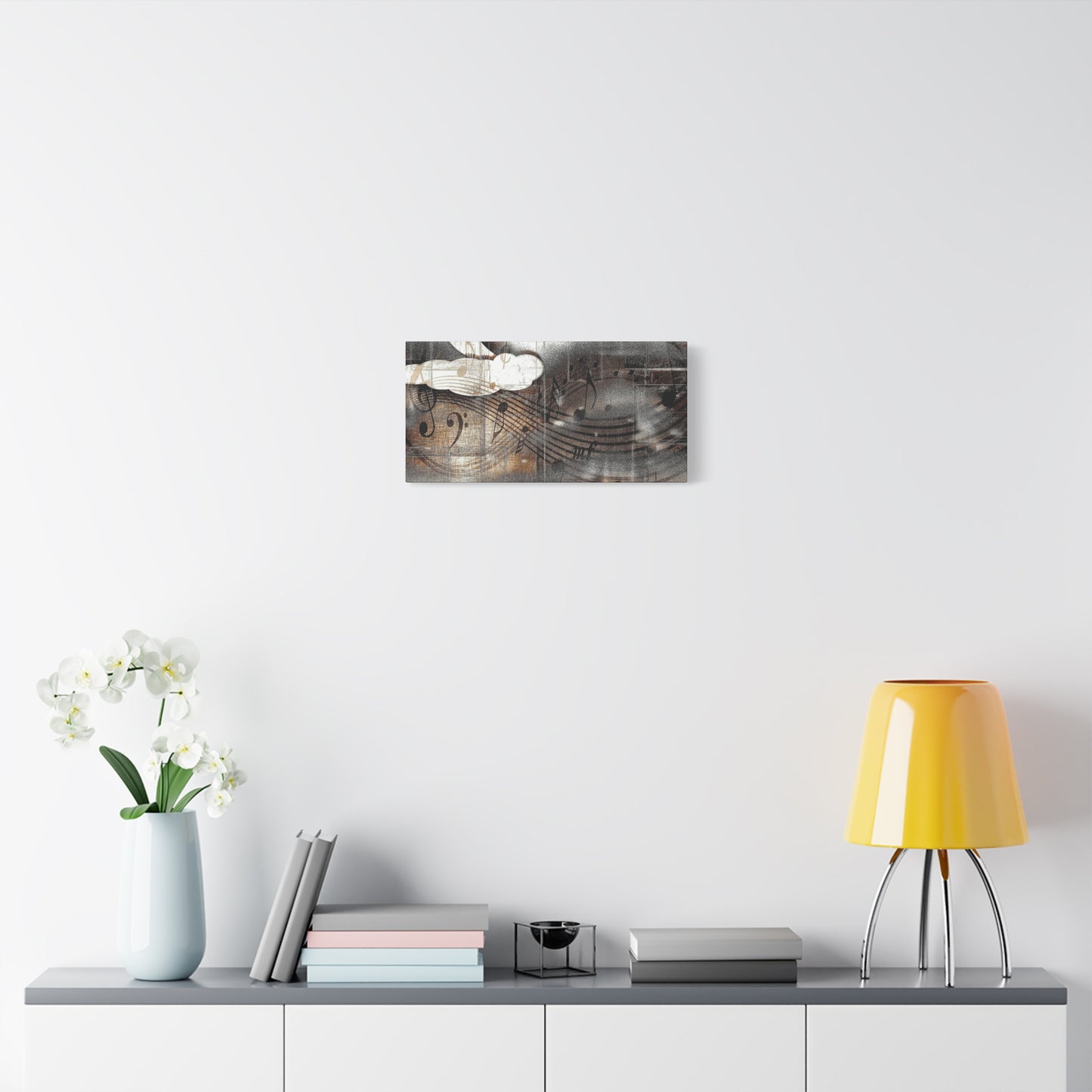 Abstract Musical Notes Matte Stretched Canvas Art (1.25")