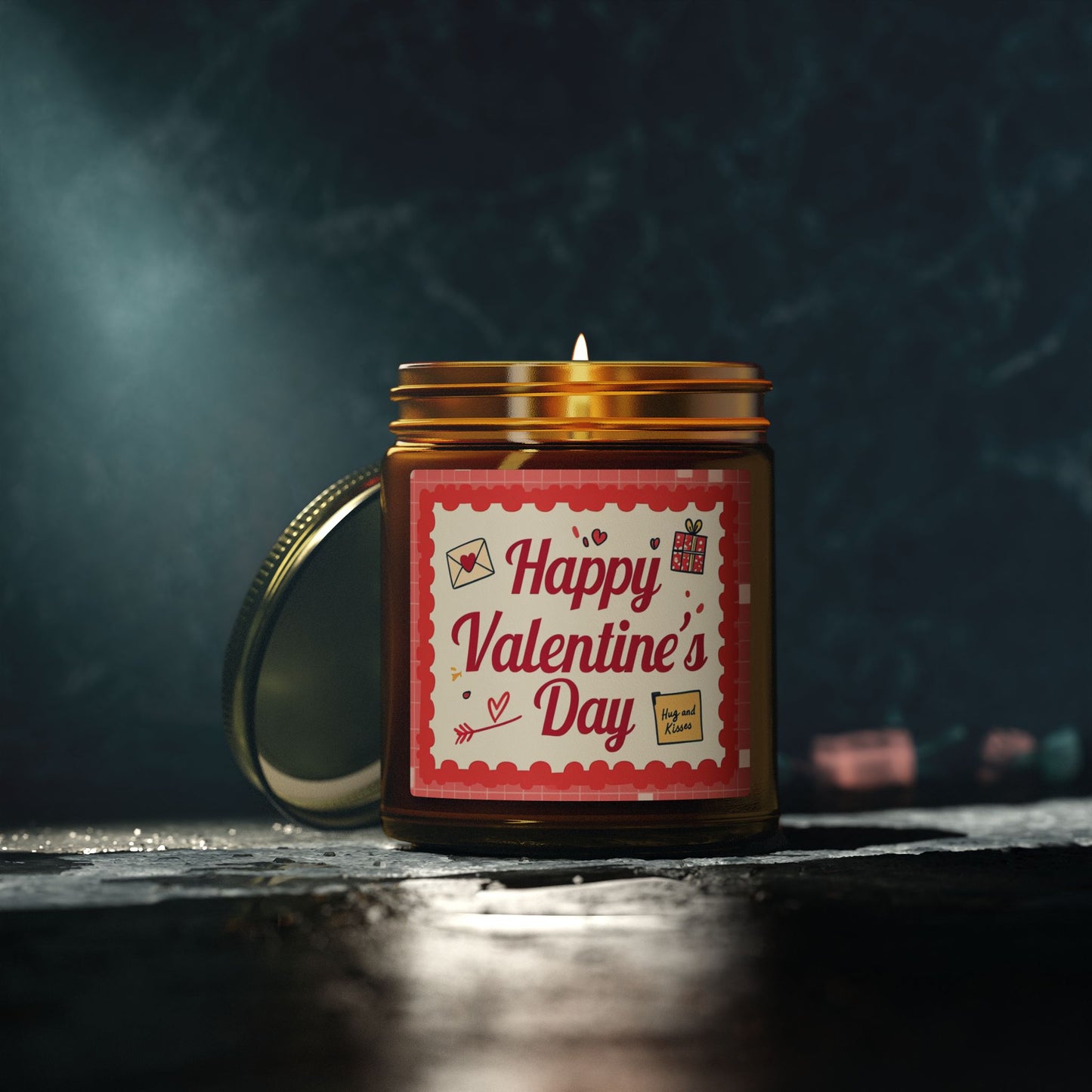 Valentine’s Day Scented Candle — Coconut Apricot Wax (4oz & 9oz)