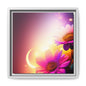 Framed Floral Canvas Art — Pink Daisies Sunset Wall Print