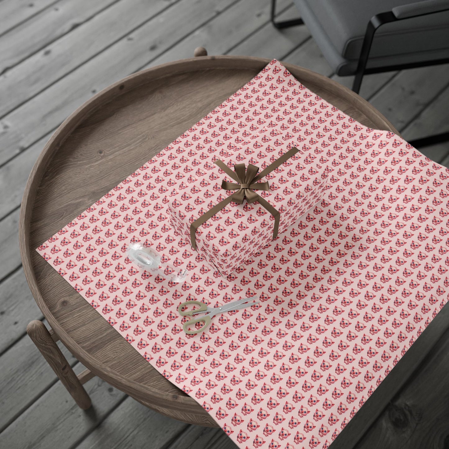Cute Pig Pattern Wrapping Paper, Gift Wrap for Birthdays, Holidays, Baby Showers, Party Decor, Craft Projects