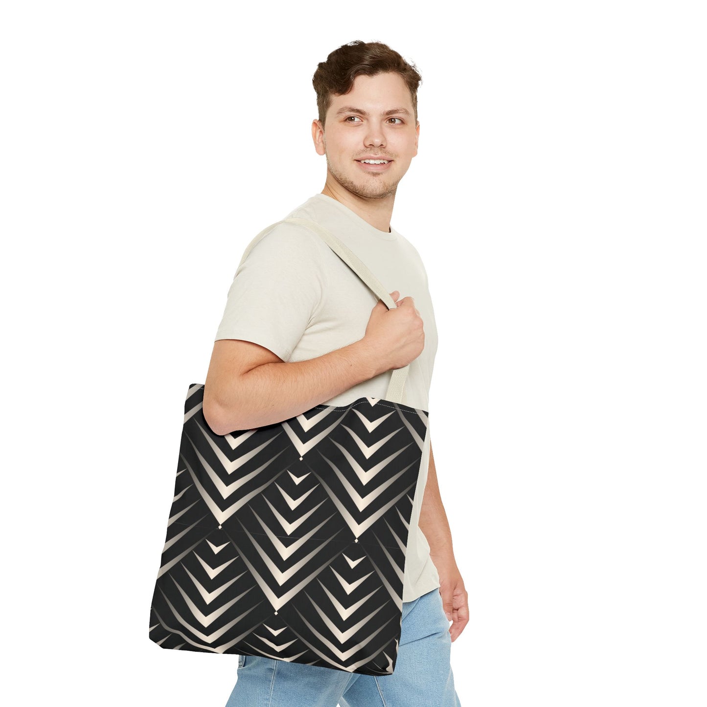 Chic Geometric Tote Bag, Stylish Everyday Bag, Reusable Shopping Tote, Eco-Friendly Gift, Fashion Accessory for All Occasions